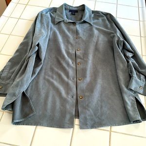 Charter Club woman 3X faux suede shacket EUC